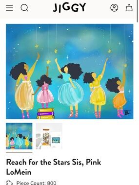 Jiggy LoMein 'Reach for the Stars Sis' Kids Puzzle - Pink Accent